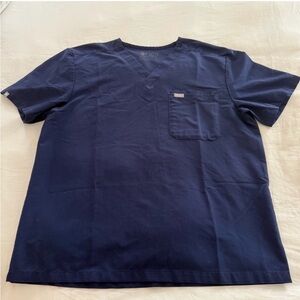 Figs Deep Blue Short Sleeve Tee